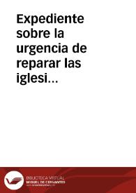 Portada:Expediente sobre la urgencia de reparar las iglesias de La Espluga de Francolí y de Alcover y el hallazgo de otro fragmento de estatua de mármol en el sótano de la casa nº 64 de la rambla de San Juan de Tarragona.