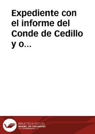 Portada:Expediente con el informe del Conde de Cedillo y otros documentos relativos a la declaración del santuario de la Santísima Cruz como Monumento Nacional.