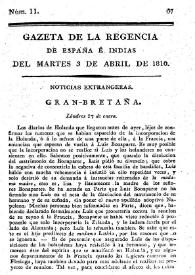 Portada:Núm. 11, 3 de abril de 1810