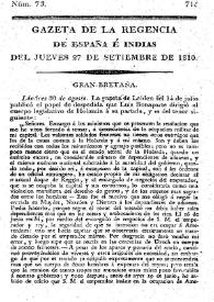 Portada:Núm. 73, 27 de septiembre de 1810