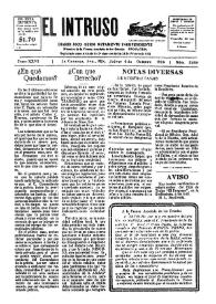 Portada:Diario Joco-serio netamente independiente. Tomo XXVI, núm. 2269, jueves 4 de octubre de 1928