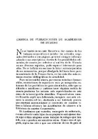 Portada:Crónica de publicaciones de académicos de número [I] / El Duque de Maura