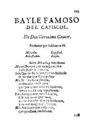 Bayle famoso del capiscol / De Don Geronimo Cancer