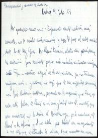Portada:Carta de Asunción Balaguer a Francisco Rabal. Madrid, 9 de julio de 1968
