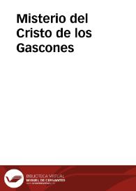 Portada:Misterio del Cristo de los Gascones (2007) / dramaturgia y dirección Ana Zamora, producido por Nao d'amores con la colaboración de Fundación Teatro de la Abadía y Juntas de Cofradías de la Semana Santa de Segovia