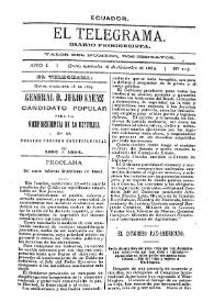 Portada:Año I, núm. 115, miércoles 18 de diciembre de 1889