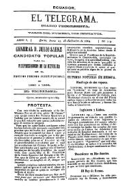 Portada:Año I, núm. 119, lunes 23 de diciembre de 1889