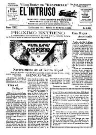Portada:Diario Joco-serio netamente independiente. Tomo XXXI, núm. 3023, sábado 21 de marzo de 1931
