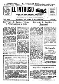 Portada:Diario Joco-serio netamente independiente. Tomo XXXI, núm. 3027, jueves 26 de marzo de 1931