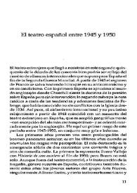 Portada:El teatro español entre 1945 y 1950 / edición al cuidado de Víctor García Ruiz