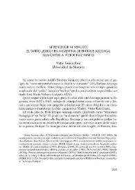 Portada:Ni vencedor ni vencido. El tardío ¿exilio? en Argentina de Enrique Azcoaga  : sus cartas a Víctor Ruiz Iriarte