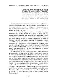 Portada:Mínima y máxima de la Medicina / Pedro Laín Entralgo
