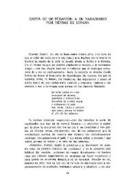 Portada:Carta de un pedantón a un vagabundo por tierras de España / Pedro Laín Entralgo