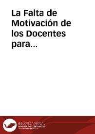 Portada:La Falta de Motivación de los Docentes para Certificarse