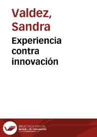 Portada:Experiencia contra innovación