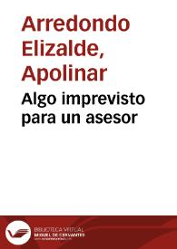 Portada:Algo imprevisto para un asesor