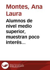 Portada:Alumnos de nivel medio superior, muestran poco interés en la lectura de libros literarios.