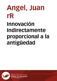 Portada:Innovación Indirectamente proporcional a la antigüedad