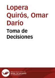 Portada:Toma de Decisiones