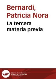 Portada:La tercera materia previa