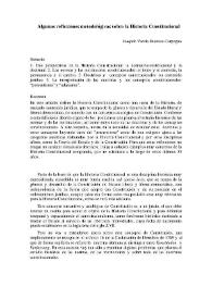 Portada:Algunas reflexiones metodológicas sobre la Historia Constitucional / Joaquín Varela Suanzes-Carpegna