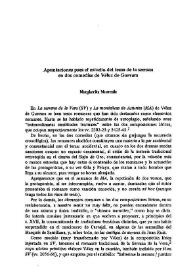 Portada:Apuntaciones para el estudio del tema de la serrana en dos comedias de Vélez de Guevara / Margherita Morreale