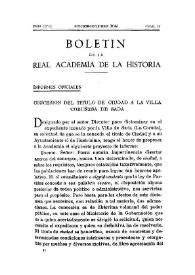 Portada:Concesión del título de Ciudad a la Villa coruñesa de Sada / Luis Redonet