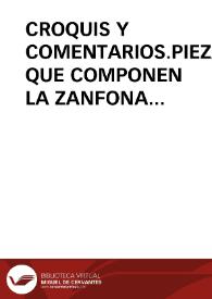 Portada:CROQUIS Y COMENTARIOS.PIEZAS QUE COMPONEN LA ZANFONA SEGUN EL CROQUIS ADJUNTO / Perez, Félix