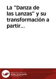 Portada:La “Danza de las Lanzas” y su transformación a partir de Matilde de la Torre / Gomarin Guirado, Fernando