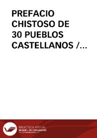 Portada:PREFACIO CHISTOSO DE 30 PUEBLOS CASTELLANOS / CastaÑeda, Mariano