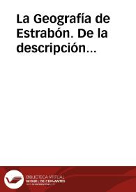 Portada:La Geografía de Estrabón. De la descripción etnográfica a la interpretación antropológica (1) / Fernandez De La Mata, Ignacio