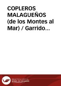 Portada:COPLEROS MALAGUEÑOS (de los Montes al Mar) / Garrido Palacios, Manuel
