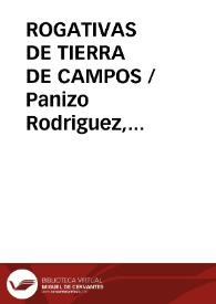 Portada:ROGATIVAS DE TIERRA DE CAMPOS / Panizo Rodriguez, Juliana