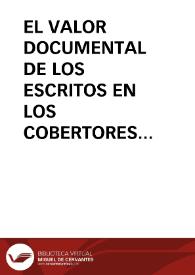 Portada:EL VALOR DOCUMENTAL DE LOS ESCRITOS EN LOS COBERTORES Y LAS MANTAS MARAGATAS / Rivero Perez, Manuel