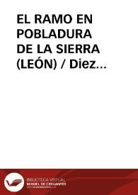 Portada:EL RAMO EN POBLADURA DE LA SIERRA (LEÓN) / Diez Pascual, José Luis