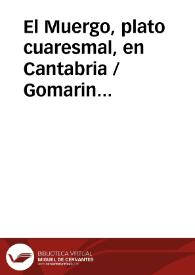 Portada:El Muergo, plato cuaresmal, en Cantabria / Gomarin Guirado, Fernando y ARRIBAS JIMENO