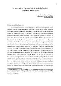 Portada:La Monarquía en el pensamiento de Benjamin Constant (Inglaterra como modelo) / Joaquín Varela Suanzes-Carpegna