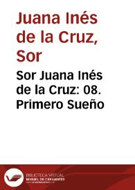 Portada:Sor Juana Inés de la Cruz: 08. Primero Sueño