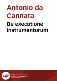 Portada:De executione instrumentorum