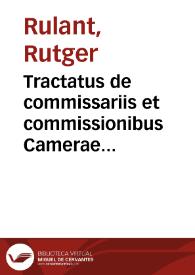 Portada:Tractatus de commissariis et commissionibus Camerae Imperialis quadripartitus