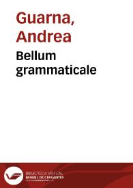 Portada:Bellum grammaticale