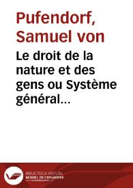 Portada:Le droit de la nature et des gens ou Système général des principes les plus importans de la morale, de la jurisprudence, et de la politique