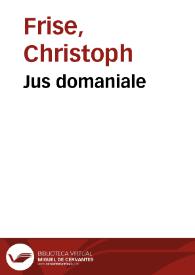 Portada:Jus domaniale
