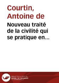 Portada:Nouveau traité de la civilité qui se pratique en France parmi les honnestes gens