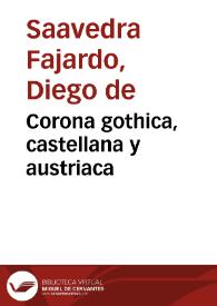 Portada:Corona gothica, castellana y austriaca