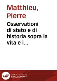 Portada:Osservationi di stato e di historia sopra la vita e i seruigij del Signor di Villeroy