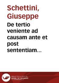 Portada:De tertio veniente ad causam ante et post sententiam tractatus absolutissimus