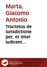 Portada:Tractatus de iurisdictione per, et inter iudicem ecclesiasticum et secularem exercenda,