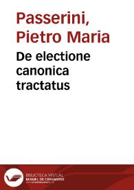 Portada:De electione canonica tractatus