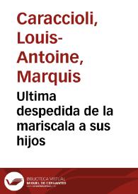 Portada:Ultima despedida de la mariscala a sus hijos